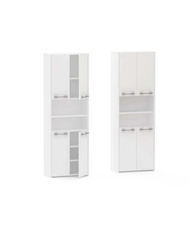 Słupek łazienkowy LUNA 4D biały 56  / 76 cm. Matowa lub w połysku